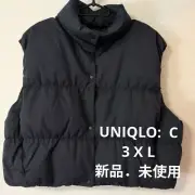 UNIQLO :C Down cropped vest 3XL Size BLACK Color New Japan UNIQLO Down vest