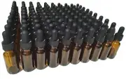 Dropper Stop 1/2 oz Amber Glass Dropper Bottles (15mL) with Tapered Glass