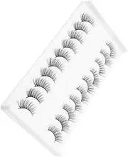 WRITWAA 10 Pairs Fake Eyelashes Eyes Lashes Eye Lash Extension Eyelashes Bulk Makeup Supplies Artificial Fiber Black