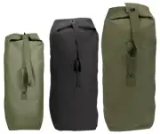 Heavyweight Top Load Canvas Duffle Bag - Military Army