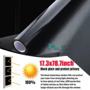 Blackout Window Film 100% Light Blocking Room Darkening UV Static Cling Cover
