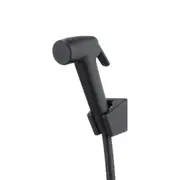 Black Round Hand Held Shower Head Douche Bidet Toilet Spray Jet Shattaf Kit without Diverter