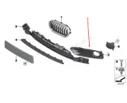 BMW 1 F21 Right Side Grille Partly Closed 51117383760 7383760 2015 New Genuine