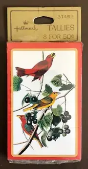 Vintage Hallmark Bridge Table Tally Cards Birds new in package