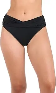 [La Blanca] Women's Island Goddess Mid-Waist Twist Front Swimsuit Bottom