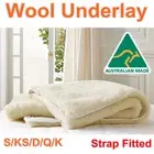 Aus Made All Size Luxury 100% Pure Wool Underlay/Underblanket/Mattress Topper