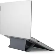 MOFT Laptop Stand for Desk, Adhesive Airflow Laptop Cooling Riser for Heat Dissipation with 2 Adjustable Viewing Angles, Foldable & Portable Computer Stand Compatible with Laptops 11"-16", Cool Grey