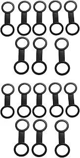 16 Pieces Scuba Diving Dive Snorkeling Silicone Snorkel Mask Strap Keeper Holder Clips Retainer Attachment Gear Spare