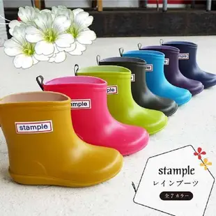 日本製 stample兒童雨鞋-墨綠 13cm