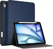 ProCase Slim Case for iPad Air 11-inch M3 2025 & M2 2024, iPad 10.9” Air 5/4 2022/2020, Smart Folio Stand Protective Cover with Pencil Holder for Air 7th/6th/5th/4th Gen -Navy