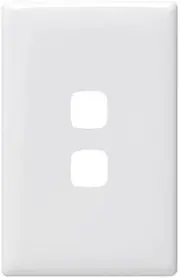 HPM 2 Gang Switch Cover Plate, White
