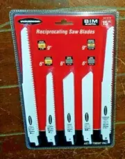 Warrior 15pc Reciprocating Saw Blades: Metal, General Purpose & Wood ~ #62126