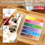 Gradient Colour Ink Pad Inkpad Rubber Stamp DIY Finger Print 10 Colours Painting