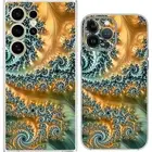 Random Abstract Geometric Swirl Art Case Cover Silicone / Shockproof / MagSafe