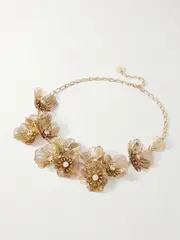 [Carolina Herrera] Carolina Herrera - Gold-tone Crystal Necklace - One size One size Gold