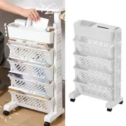 Multilayer Removable Book Rack Rotatable Plastic Mobile Bookshelf YAN