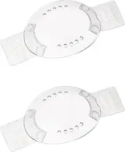 NHQZ Pack of 2 Eye Patch, Eye Protection, Adjustable Eye Patch, Plastic, Comfortable Eye Mask, Breathable Eye Protection Shields for Left or Right, Transparent, Ventilated, AB, Medium