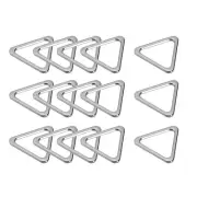 Metal Triangle Ring Buckles (25x24x3mm) 15pcs, Webbing Bag Clasps