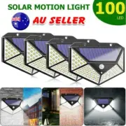 100 LED Solar Power PIR Motion Sensor Wall Light Garden Outdoor Waterproof LaPB