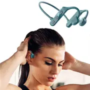 Bone Conduction Headphones Wireless Bluetooth 5.0 Sweatproof Sport Earphone-Green