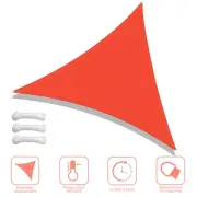 25FT 97% UV Block Triangle Sun Shade Sail Canopy Deck Patio Pool Watermelon Red