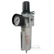 3/4" Compressed Air In Line Compressor Filter & Regulator Combo Piggyback System