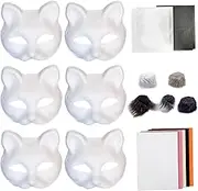 Cat Mask Making Kit, Furry Animals Mask Kit - 18x/set Arts Crafts Creative Funny,Props Cosplay Set Pet Cat On Accessory