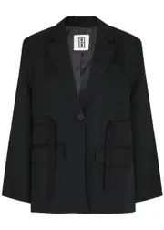 BY Malene Birger Biento Drawstring Twill Blazer - Black - 40 (UK12 / M) 40 (UK12 / M)