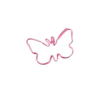 15Pcs Pink Butterfly Shaped Paperclip Cute Metal Paper Clips Kawaii Stationery