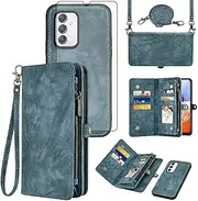 Asuwish Mobile Phone Case for Samsung Galaxy A14 4G/A 14 5G/M14 Case with Strap, Film, Protective Film, Card Slot, Foldable, Leather, Flowers, Wallet, Stand, 14A LTE Mobile Phone Cases, Protective