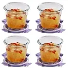 Containers With Lids Glass Soup 3 Cup Round Food Set Leakproof Overnight Oats