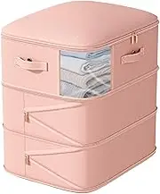 Storage Bags for Bedding, Large Capacity 3-Layer Space Bags With Clear Design, Space Saver Organizer for Luggage Clothing Books Bed Room Dorm Winter Trip