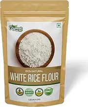 Organic Zing White Rice Flour | Gluten-free White Rice Flour | Preservative-free and Chemical-free | Packed and Produced in India - 454 g / 16 oz