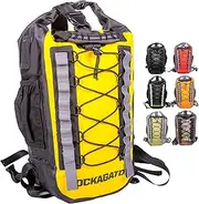 [Rockagator] Hydric 25L Waterproof Backpack - Heavy Duty Dry Bag with Roll-Top Closure for Outdoor Adventures, Floating River, Hunting, Hiking, Canoeing, Kayaking, Rafting or Beach - Yellow