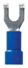 Jandorf 60888 Blue Tin-Plated Copper #6 Stud Flange Spade Terminal 16 to 14 AWG