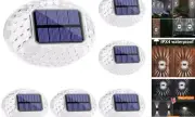 Solar Fence Lights Outdoor, IP65 Waterproof Solar Light for 6 Pack Cool White