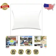 10' x 12' White Sun Shade Sail - Waterproof & Breathable Outdoor Canopy