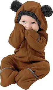 [Generic] Baby Winter Jumpsuit,Cute Bear Polar Fleece Baby Bear Pajamas - Hooded Toddler Outerwear Bodysuit for Toddler Boy Girl, Winter