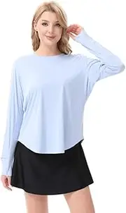 [feitycom] Women's Long Sleeve Shirts UPF 50+ UV Workout Sun Shirts Lightweight Quick Dry Tops Outdoor Clothing for Hiking Fishing