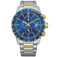 在飛比找momo購物網優惠-【CITIZEN 星辰】Chronograph系列 三眼經典