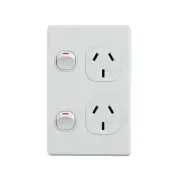 Classic Double Power Point 250V 10A - Vertical