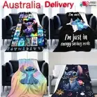 3D Child Adult Lilo and Stitch Cartoon Sofa Blanket Plush Soft Throw Blanket Mew