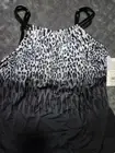 Nwt Maxine Of Hollywood Ombre Animal V-Neck Racer Back Tankini Top Size 18