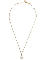 Coach Coin C Pearl-embellished Necklace ONE SIZE