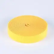 Yellow Hook & Loop Back to Back Strap Roll Tape 1cm 2cm 3cm 4, 5 Wide x 5m (Yellow, Width of Tape: 1.45 cm)