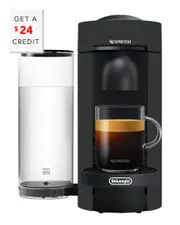De'Longhi Nespresso VertuoPlus Coffee & Espresso Single-Serve Matte Machine & Frother with $24 Credit