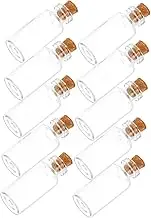 HOLIDYOYO 24pcs Small Transparent Glass Wishing Bottles with Corks DIY Craft Storage for Messages Miniature Decor Perfumes and Small Treasures