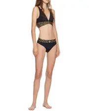 Versace Greca-Detailed Layered Bikini Top 1,2,3,4,5 black