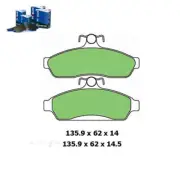 Front Brake Pad Set FOR Nissan Pintara R31 U12 1986-1992 DB1105