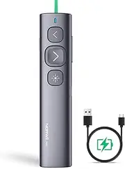 NORWII N95 Green Pointer Rechargeable 100 m Long Control Range Designed for Large Occasions Rechargeable Wireless Presenter Remote Presentation USB Presenter for Mac Laptop Computer